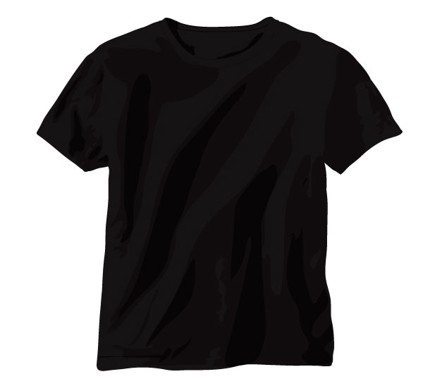 黑色T-shirt矢量素材