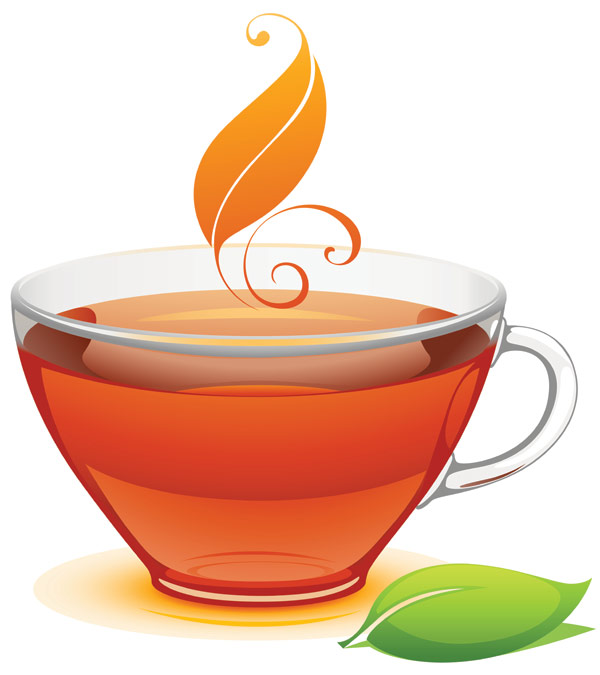 一杯茶矢量素材