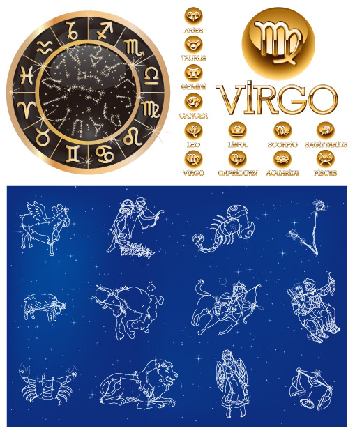 3套12星座矢量素材