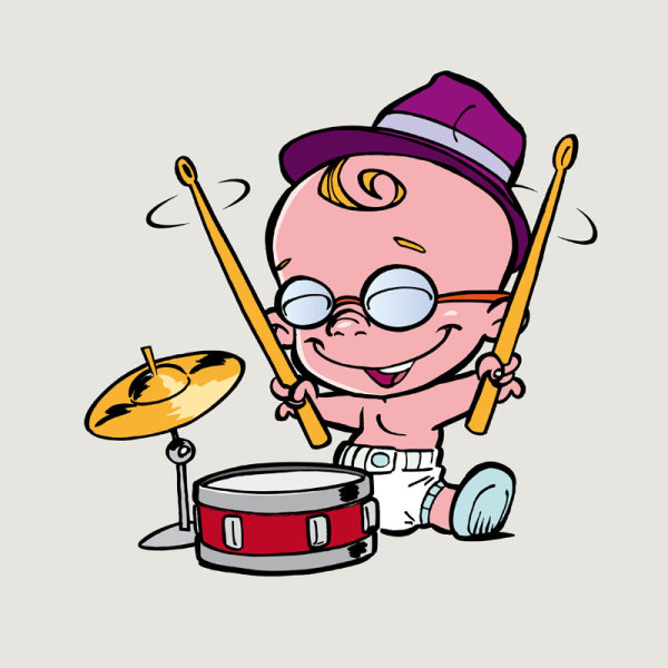 Cartoon Music illustration - vector material