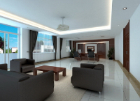 Chairman of a large office 3D model