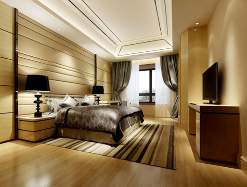 3d model modern cozy bedroom